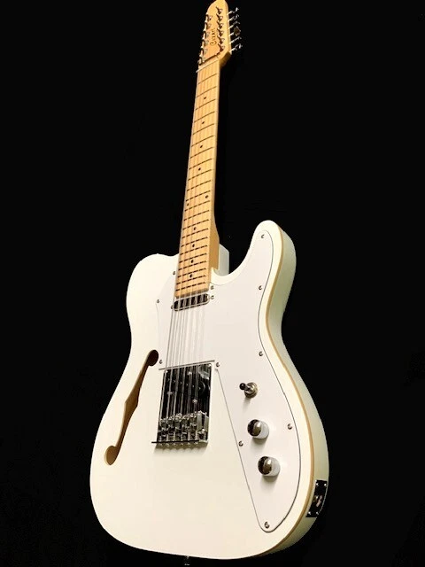 NEW TELE STYLE 12 STRING SEMI-HOLLOW THINLINE ELECTRIC GUITAR ARTIC WHITE