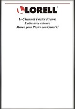 Lorell Poster Frame 18x24 Black Stylish U-Channel Wall Mount Display 49213
