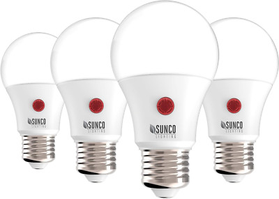 Sunco Lighting Dusk to Dawn Light Bulbs Outdoor Sensor A19 LED Light Bulb 4 Pack