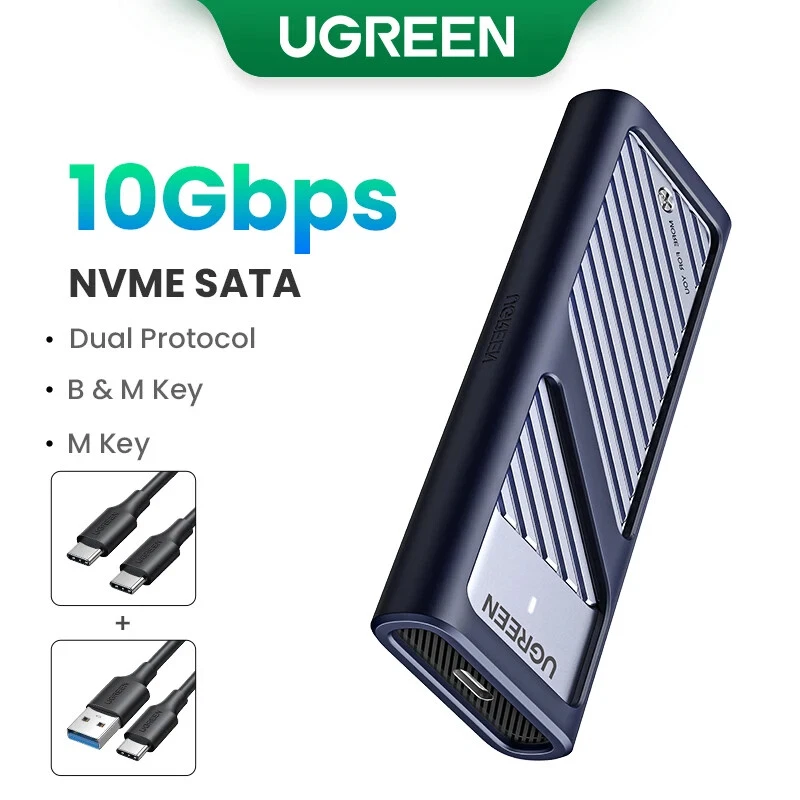 SSD Case M.2 NVMe 5Gbps USB C 3.2 Gen2 SSD Enclosure Tool-Free External Adapter - Image 2 of 4