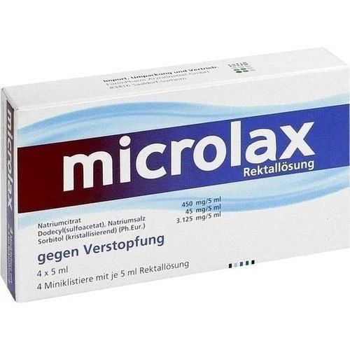 EURIMPHARM ARZNEIMITTEL GMBH MICROLAX Klistiere 4X5 ml PZN 10224108