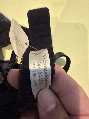 Vintage Victoria's Secret Black Bra Size 34A Made In USA Gold Label #3 - 第 5/6 張圖片