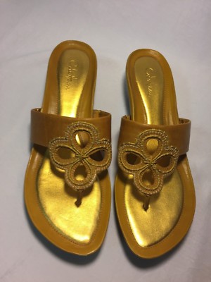 cole haan yellow sandals