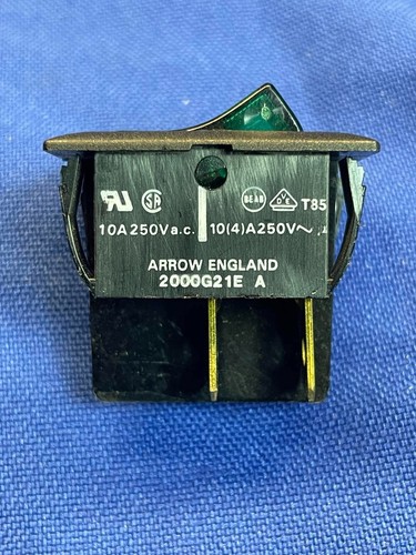 USED ARROW ENGLAND 2000g21e rocker switch 10A 250V (RS 318-222 9520) - Picture 2 of 7