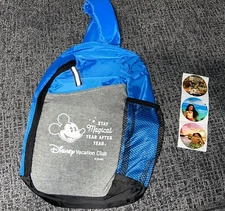 Disney Vacation Club Crossbody Bag Vinyl With DVC Stickers NIB