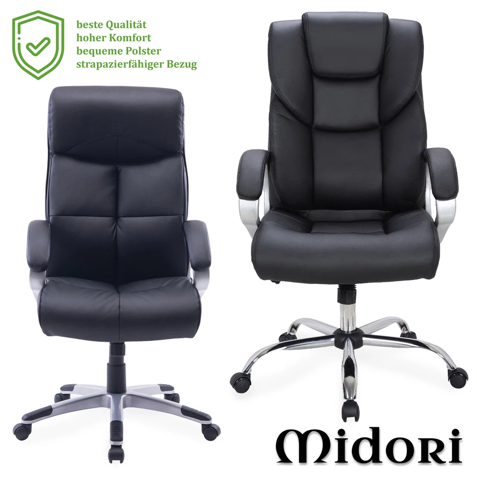 Chefsessel Midori© XXL Drehstuhl Bürostuhl Bürosessel Stuhl Kunstleder 210 KG