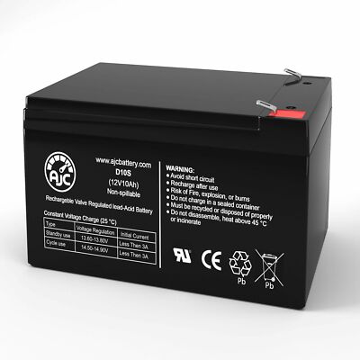 AJC Battery Compatible with Long Way LW-6FM10 12V 10Ah Sealed Lead Acid Battery