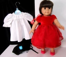 Pleasant Company SAMANTHA PARKINGTON 18" American Girl Doll 1990s Gown  Tam