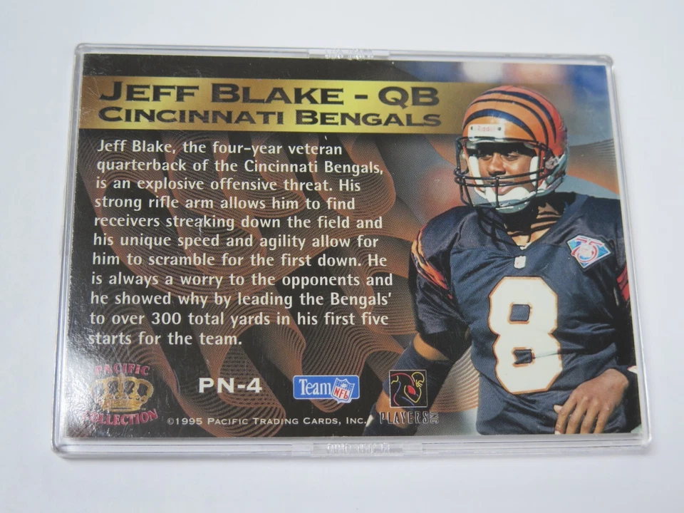 1995 Crown Royale Pride of the NFL Bengals Football Card #PN4 Jeff Blake CARD - Image 4 of 4