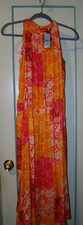 Ann Taylor Orange Tropical Floral Maxi Sundress Size Petite Medium , NWT
