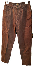 VINTAGE 80's High Sierra II High Waisted Brown Plaid Womens Pants
