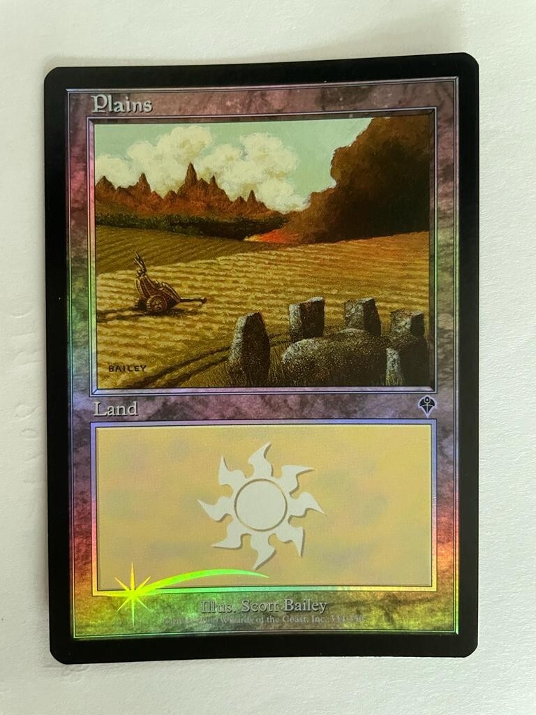 MTG FOIL INVASION PLAINS NM MAGIC THE GATHERING BASIC LAND