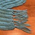 Target Light Aqua Blue Cozy Winter Chunky Knit Tassel Scarf Girls Size 8-16 ❄️ — photo 2