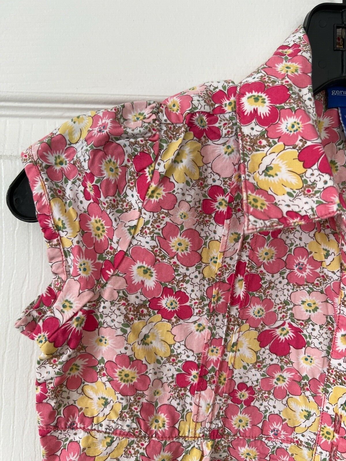 GENUINE KIDS by OSHKOSH-Girls Super Cute Floral Button Down Blouse Shirt - Sz 10 image 4