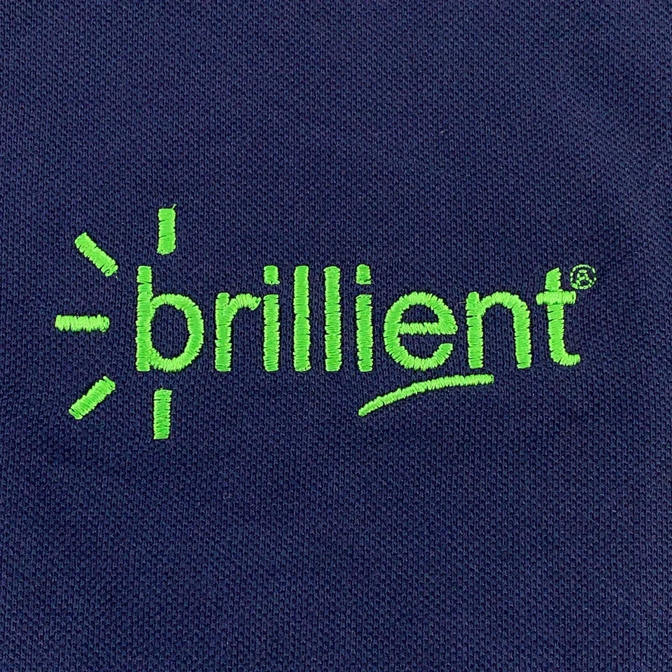 Nuevo Polo Port Authority Para Hombre Talla Mediana Azul Marino Algodón EZCotton Bordado Brillante Foto 3 de 4