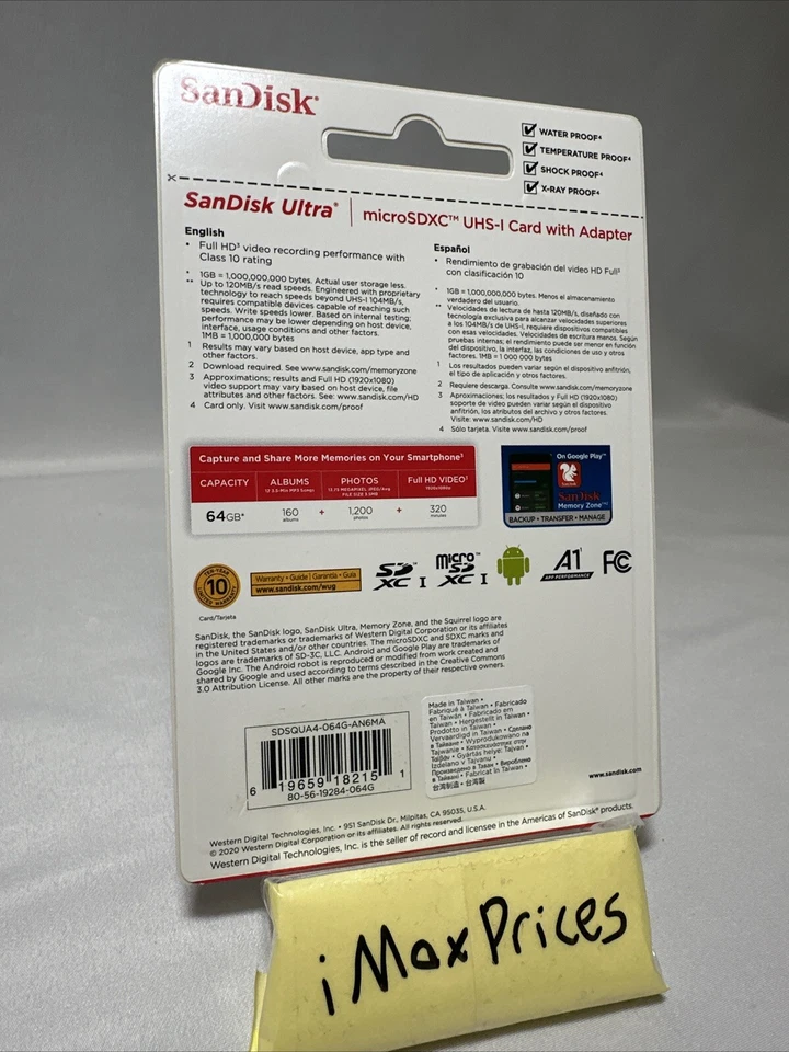SanDisk Ultra 64GB Class 10/UHS-I microSDXC - BRAND NEW! - Image 2 of 2