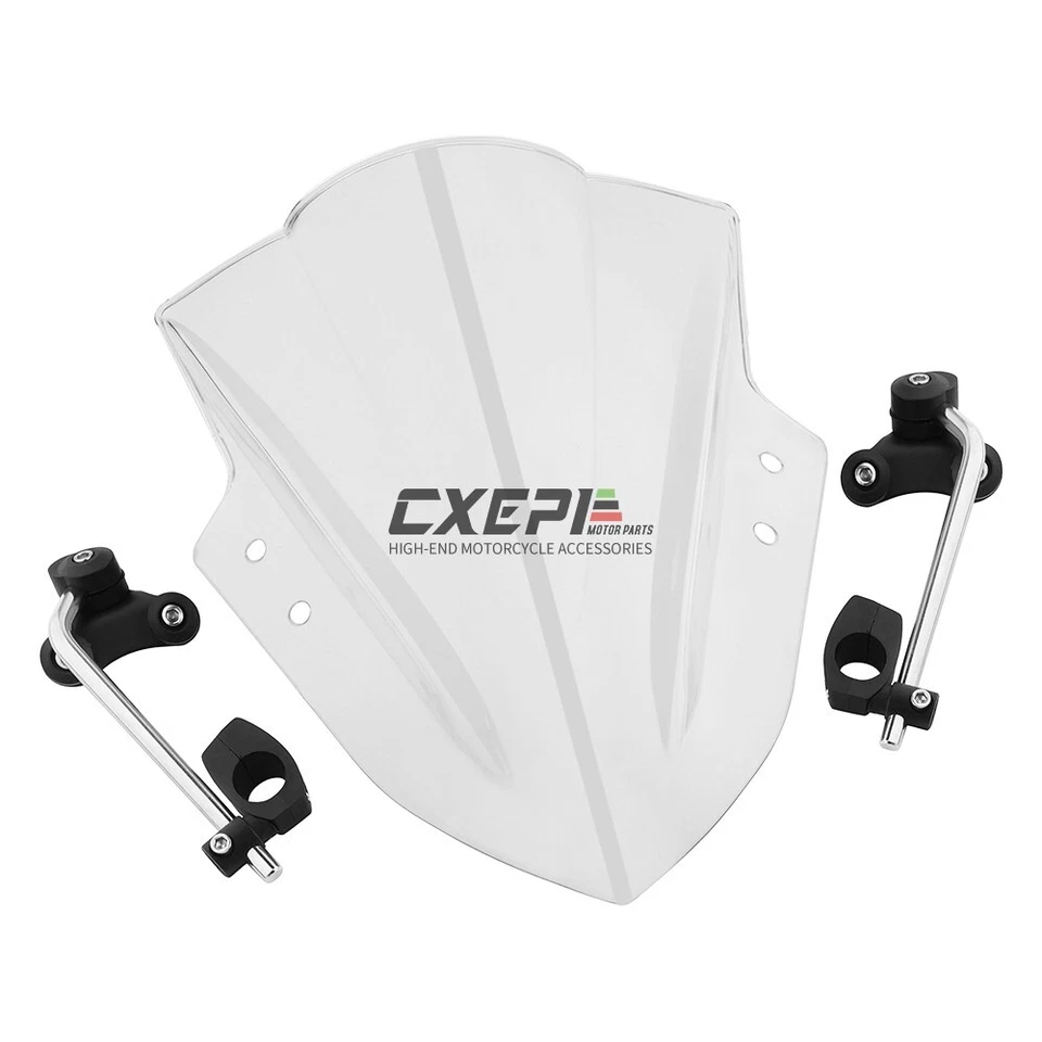 7/8" 22mm Street Motorcycle Windshield For Yamaha MT03 MT25 MT07 FZ07 MT09 FZ09 Foto 3 de 4