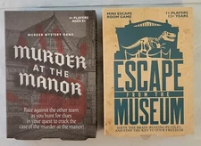 Murder At The Manor & Escape From The Museum Card Game Escape Room Mini Game Set