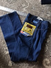 Vintage Deadstock Wrangler Heavyweight Boot Jeans 100 Cotton 27x32 Dark Denim