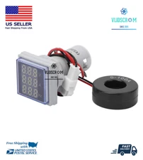 AC Digital 500V 100A 75Hz Square Panel Meter Voltmeter Ammeter Frequency Coil