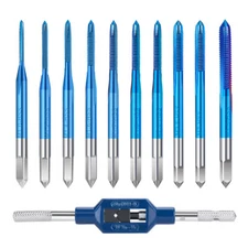 10Pcs Micro Taps Bits Metric Machine Thread  Micro Taps Bit Set Tap Wrench HSS