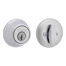 Kwikset 660 Satin Chrome Single Cylinder Deadbolt featuring SmartKey Security