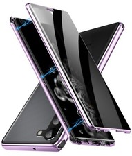 360  Magnet Metal Tempered Glass Privacy Camera Case f Samsung S24 S25 S26 Ultra