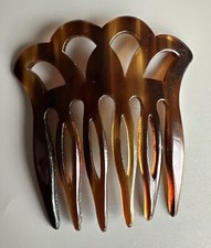 Vintage Faux Tortoise Shell Hair Comb Hair Accessory Made in France