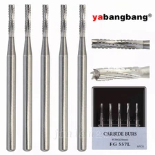Burr Dental Carbide Surgical Bur 557L long shank Straight Fissure For High Speed