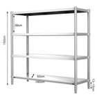 Stainless Steel Shelving Unit Commercial Kitchen Catering Storage Shelf Rack UK