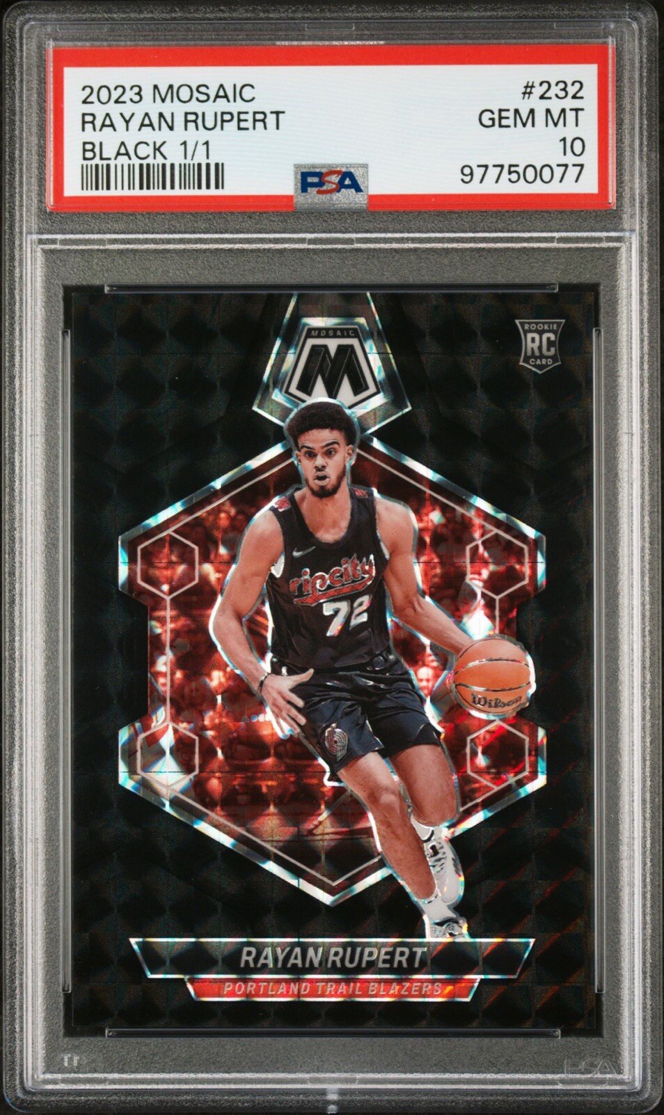 その他 Panini mosaic Terance mann Black RC 1/1 Panini mosaic Terance mann Black RC 1/1