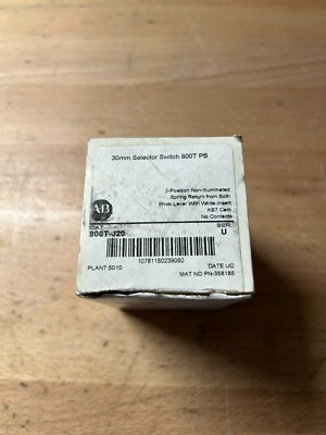 ALLEN BRADLEY 800T-J20 SER. U -NEW IN BOX