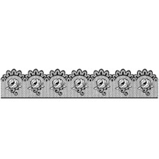Stamperi Acrylic Stamps ROSE FANCY LACE BORDER 138