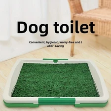 Pet Potty Trainer Grass Mat Dog Puppy Training Pee Poop Pad for Indoor Toilet