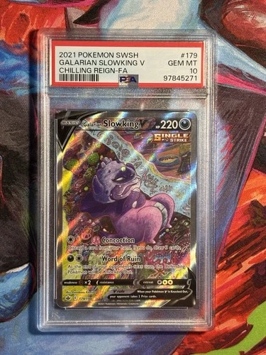 PSA 10 Galarian Slowking V 179 Alternate Art - 2021 Chilling Reign Gem Mint 10
