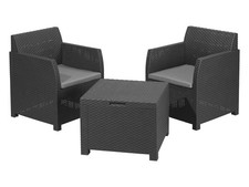 LIVARNO home Balkonmöbel-Set, mit Stauraumfunktion, 3-teilig - B-Ware sehr gut