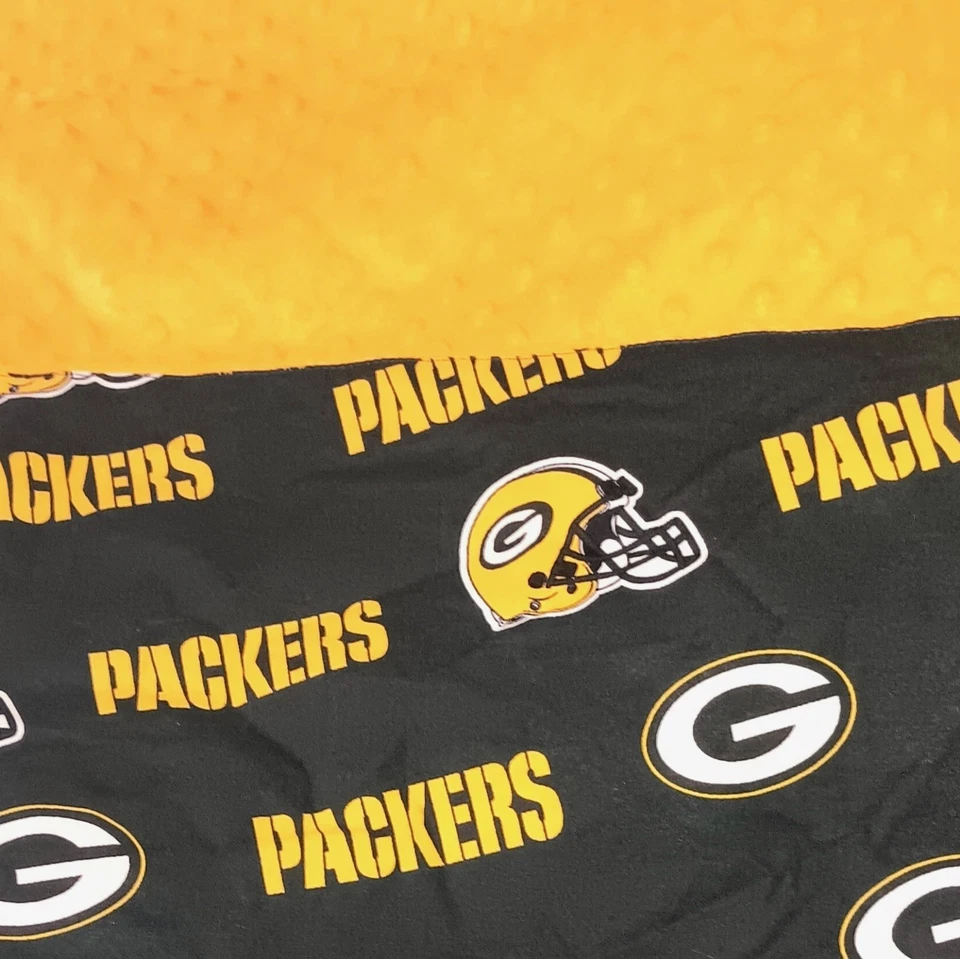 Baby Fanatic Green Bay Packers Canopy Infant Car Seat Cover Yellow Underside EUC - Image 2 of 4