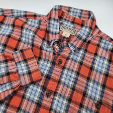 Duluth Trading Co Flannel Plaid Button Down Shirt Long Sleeve Men XL Cotton