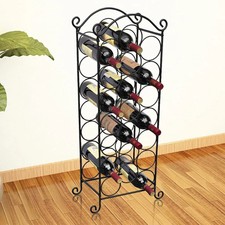 Wine Rack for 21 Bottles Metal Storage Organizer Home Decor Kitchen Furnit 50206