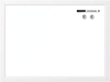 Quartet Magnetic Dry Erase White Board, 17" x 23" Whiteboard, White Frame