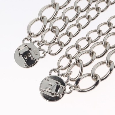 CHANEL COCO Mark Chain Clip for Costumes Belt metal Silver  display picture 1