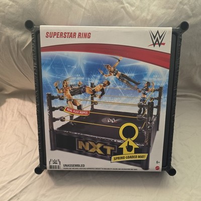 WWE Superstar NXT Ring Spring Loaded Mat and Real Flex Ropes