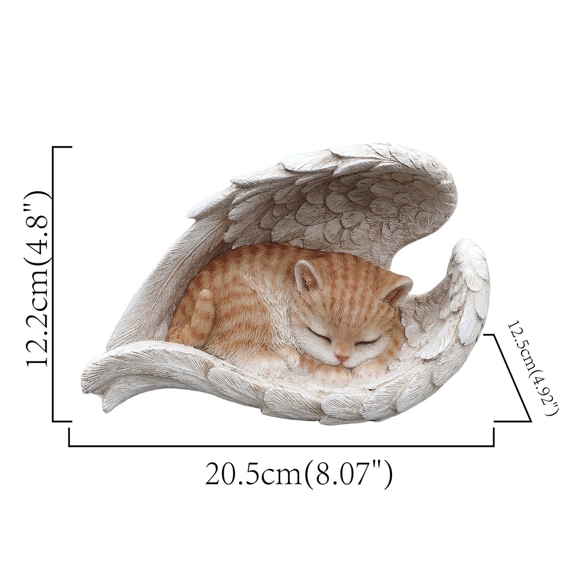 Buy Angel Cat Garden Statue Orange Tabby Sleeping Pet Memorial