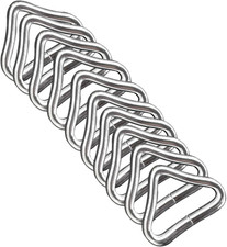 10pc Trampoline Triangle Buckle V-Ring Replacement Galvanized Steel Repair Kit