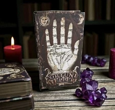 HALLOWEEN PSYCHIC FORTUNE TELLER BOOK DISTRESSED STASH BOX 