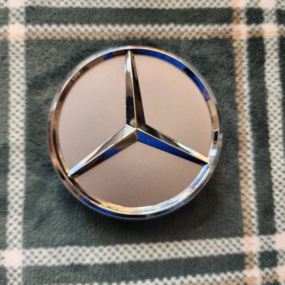 4x Mercedes Benz Center Caps Matte Silver 2.95Inch/75mm Fits Most Models - Image 3 of 4