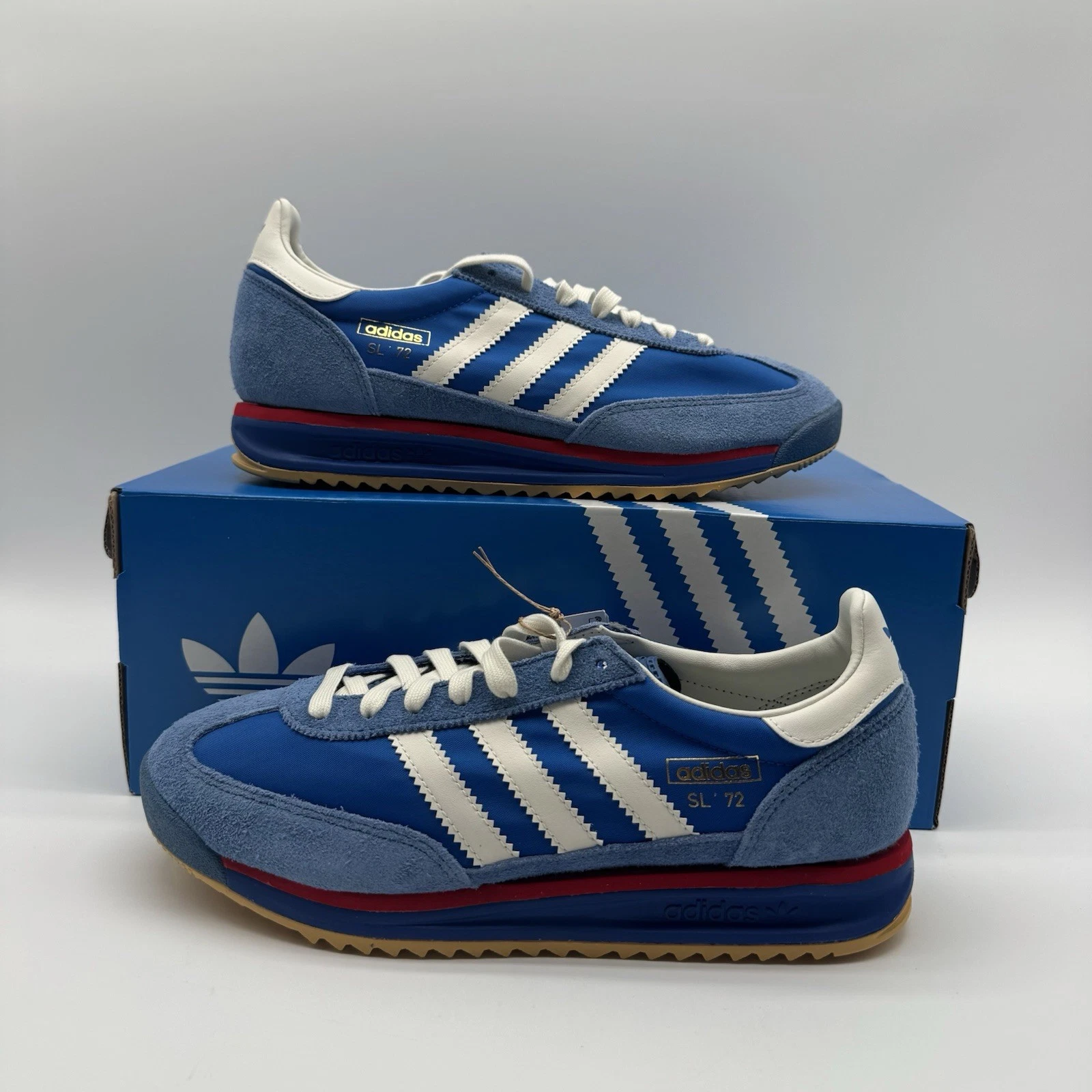 Adidas SL 72 Blue Scarlet Core White Lace Up Causal Sneakers IG2132 Men's Sizes