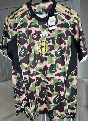 adidas A Bathing Ape Polyester Short Sleeve Soccer Jersey Multi-Color L