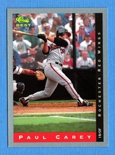 1993 Classic Best #65 Paul Carey Rochester Red Wings