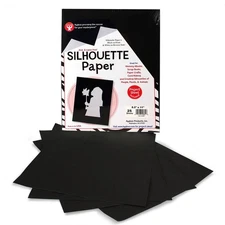 Hygloss Black Silhouette Tracing Paper, 8.5" x 11", 25 Sheets